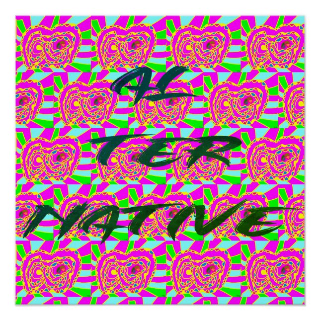 POSTER MOTS ALTERNATIFS AVEC ART (Devant)