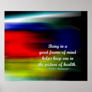 Poster Mots d'attitude positive - Image de la santé