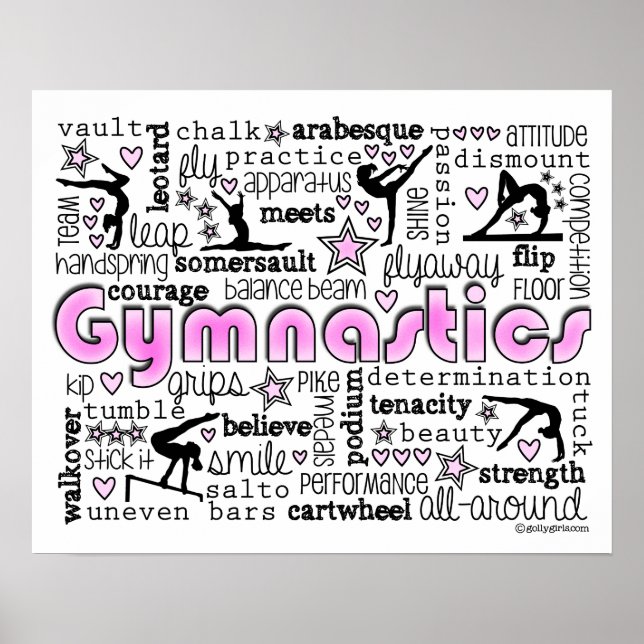 Poster Mots de gymnastique 2 (Devant)