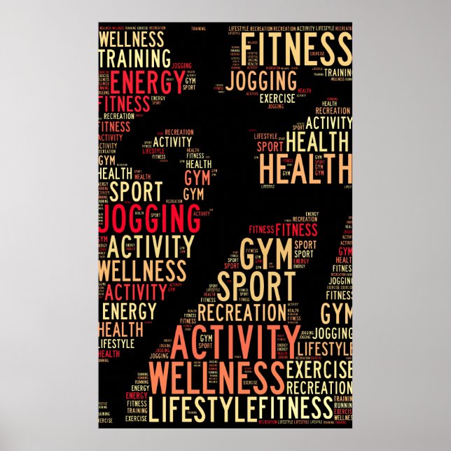 Poster Mots fitness (Devant)