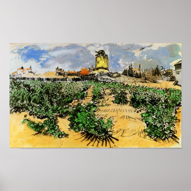 Poster Moulin d'Alphonse Daudet Van Gogh Art (Devant)