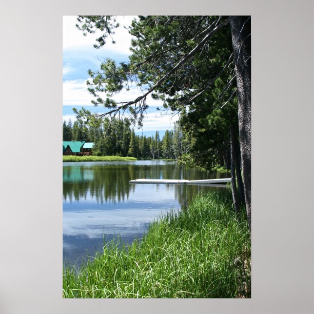 Poster Mountain Lake, Dock (Devant)