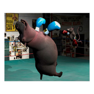 Poster Mouse Beats Hippo KO