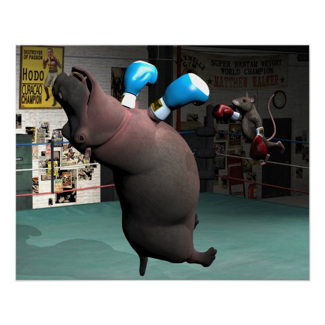 Poster Mouse Beats Hippo KO (Devant)