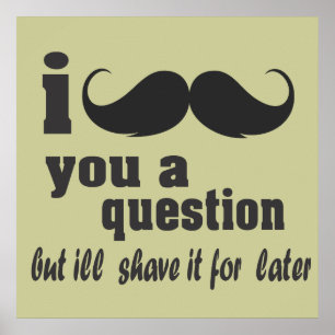 Poster Moustache I vous une question