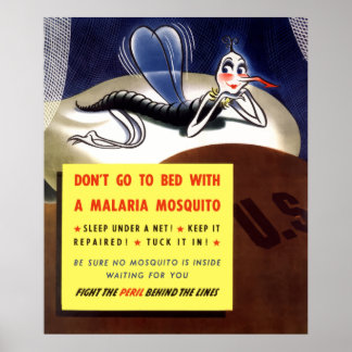 Poster Moustique du paludisme