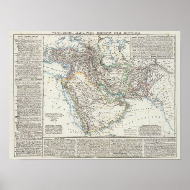 Poster Moyen-Orient, Asie du Sud (Devant)