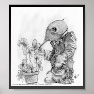 Poster Mr. Kiwi Hummingbird Gardener