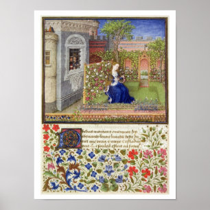Poster Ms 2617 Emilia dans son jardin, Plaque 22, de 'La 