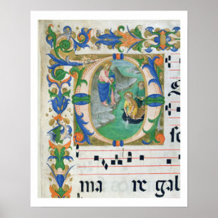 Poster Ms 515 f.1r Le projet Miraculeux de poissons, de