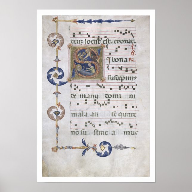 Poster Ms 564 f.13v Page avec l'historique "S" dep initia (Devant)