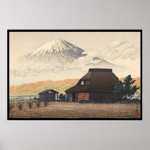 Poster Mt Fuji de Narusawa Hasui Kawase shin hanga art