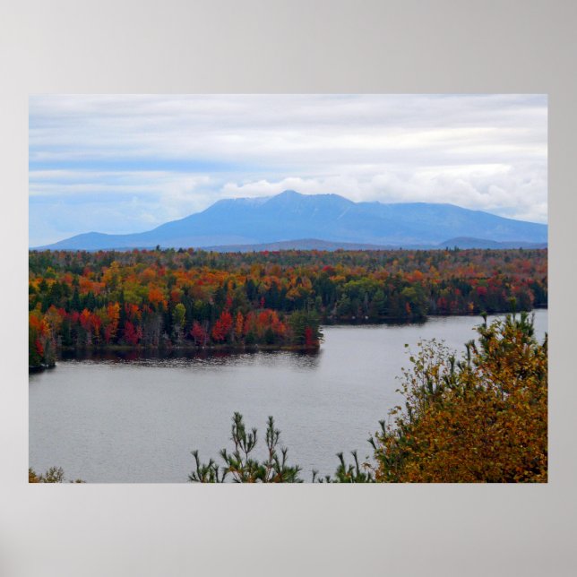 Poster Mt. Katahdin Dans L'Affiche Automne (Devant)