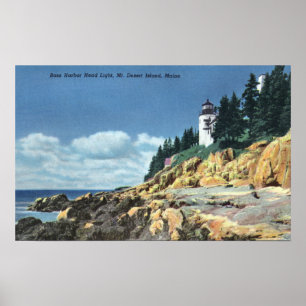 Poster Mt. L'Île déserte, phare bas de tête de port