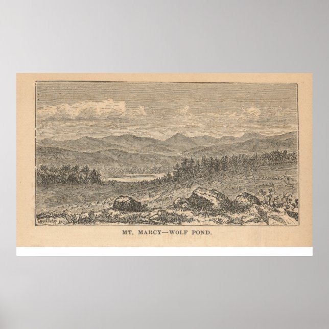 Poster Mt. Marcy - Wolf Pond (Devant)