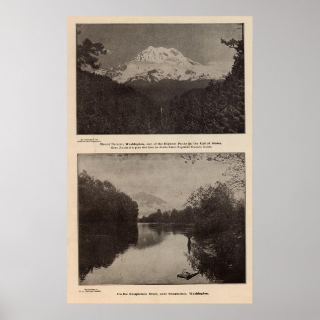 Poster Mt Rainier Snoqualmie R (Devant)