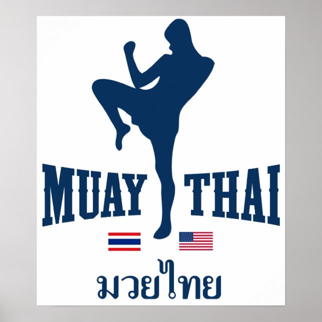 Poster Muay Thai Thaïlande USA (Devant)