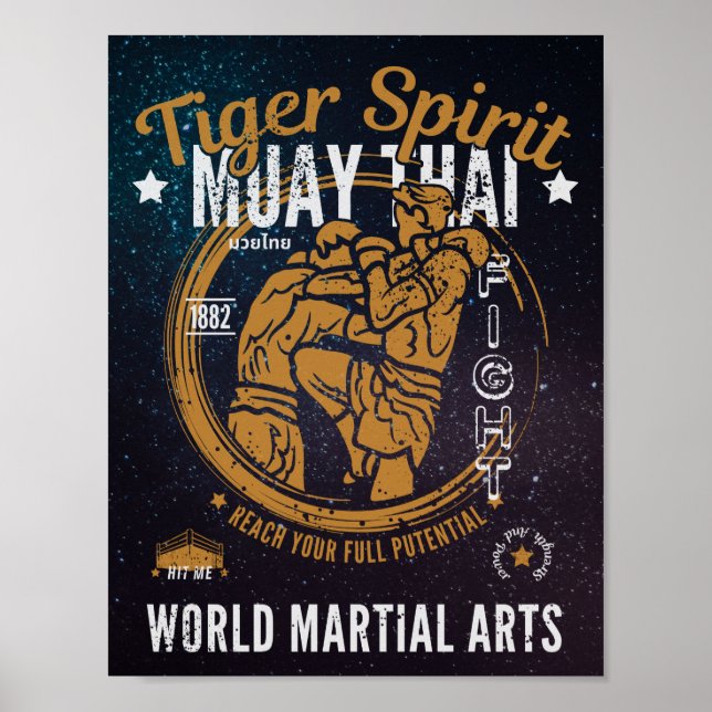 Poster Muay Thai - Tiger Spirit (Devant)