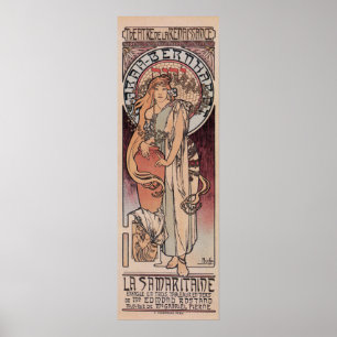 Poster Mucha Sarah Bernhardt le courrier samaritain de