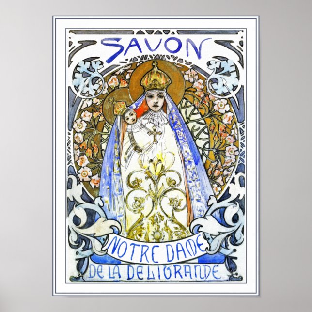 Poster Mucha : Savon Notre-Dame (Devant)