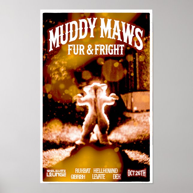Poster MuddyMaws Fur & Fright #8820 (Devant)