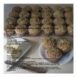 Poster Muffins d'avoine bleuté