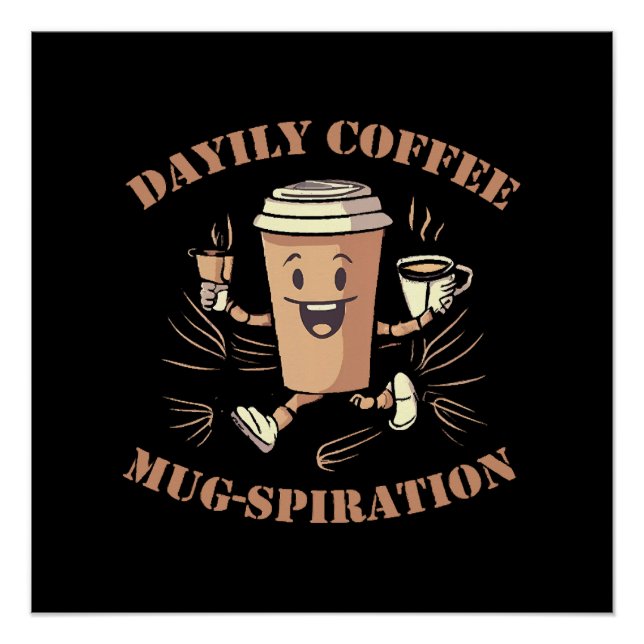 Poster Mugspiration de café quotidienne (Devant)