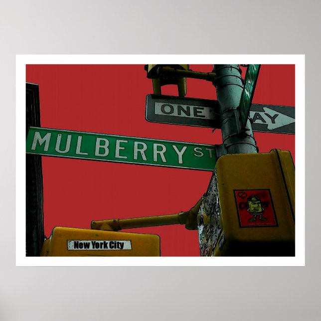 Poster "Mulberry Street : Little Italy" New York City (Devant)