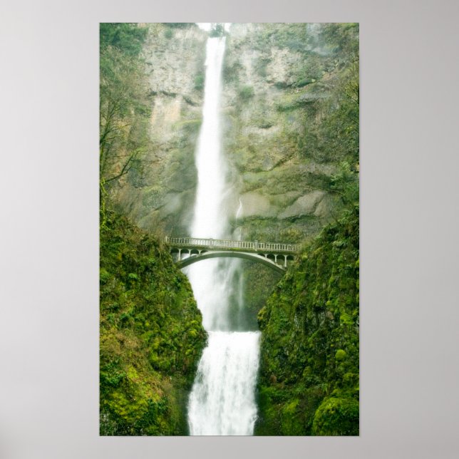 Poster Multnomah Falls Oregon (Devant)