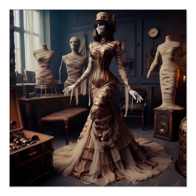 Poster Mummy Queen Steampunk victorien gothique (Devant)