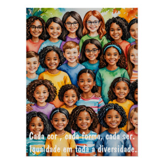 Poster Mundo Colorido: A Beleza da Diversidade