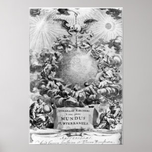 Poster Mundus Subterraneus par Athanasius Kircher