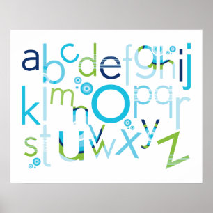 Poster MUR ART :: TYPOGRAPHIE - alphabet tendance 6