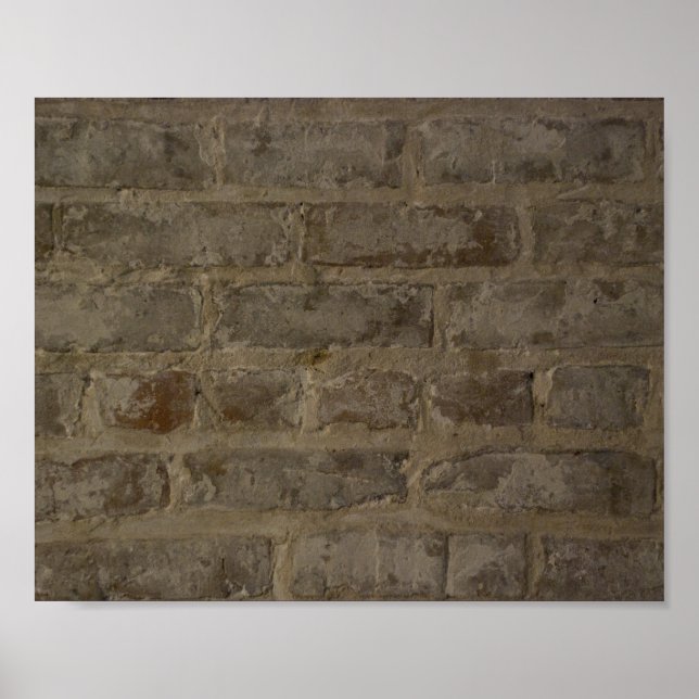 Poster Mur de briques rustique (Devant)
