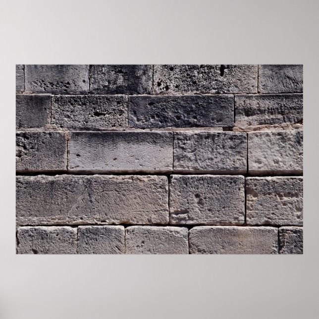 Poster Mur en pierre ancienne, Phaistos, Crète, Grèce (Devant)