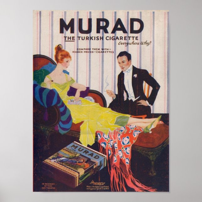 Poster Murad Cigarettes turques 2 (Devant)