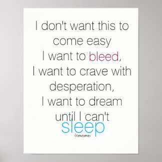 Poster mural Citations inspirationnelles Je veux r
