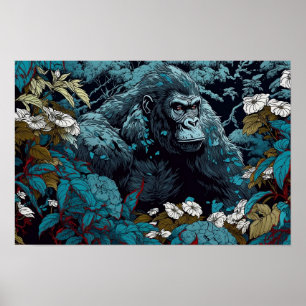 Poster mural de Gorilla, Illustration d'art