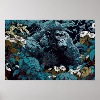 Poster mural de Gorilla, Illustration d'art