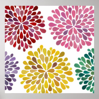 Poster mural Fleur Fleur Fleur Art Chambre Moderne