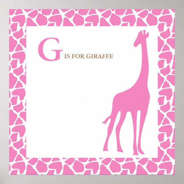 Poster mural Giraffe Baby Bedroom (Devant)