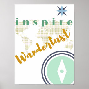 Poster mural - Inspire Wanderlust - Wall Art