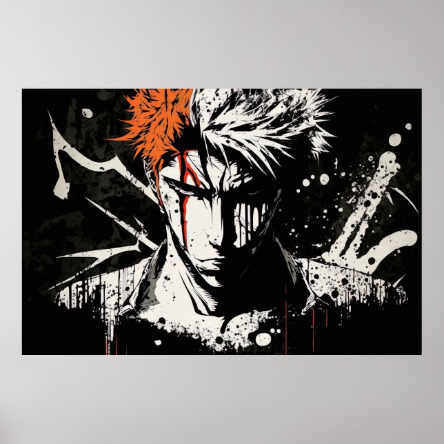 Poster mural personnalisable Anime Inspiré Hero (Devant)