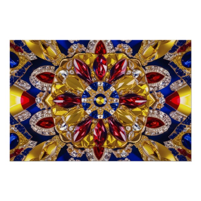 Poster murale avec Colombia Colors Design (Devant)