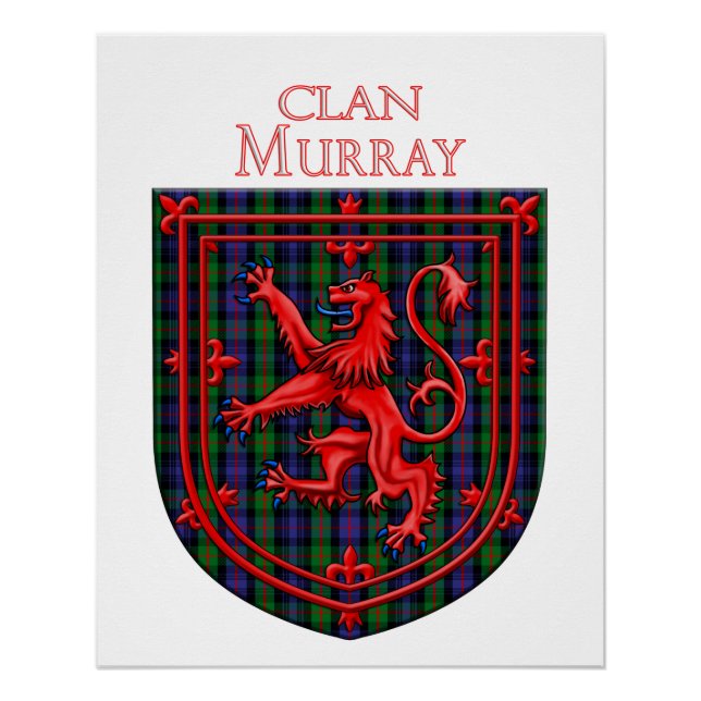 Poster Murray Tartan Scottish Plaid Lion Rampant (Devant)