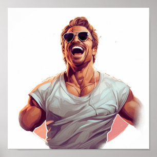 Poster Muscle Man