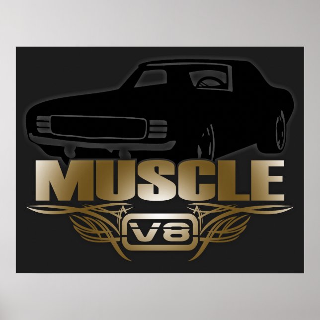 Poster Muscle Voiture V8 (Devant)