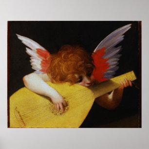 Poster Musician Angel, Rosso Fiorentino