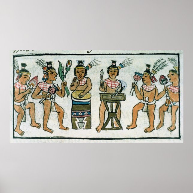 Poster Musiciens aztèques d'un compte de Aztec (Devant)