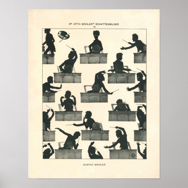 Poster Musique classique - vintage Mahler (Devant)